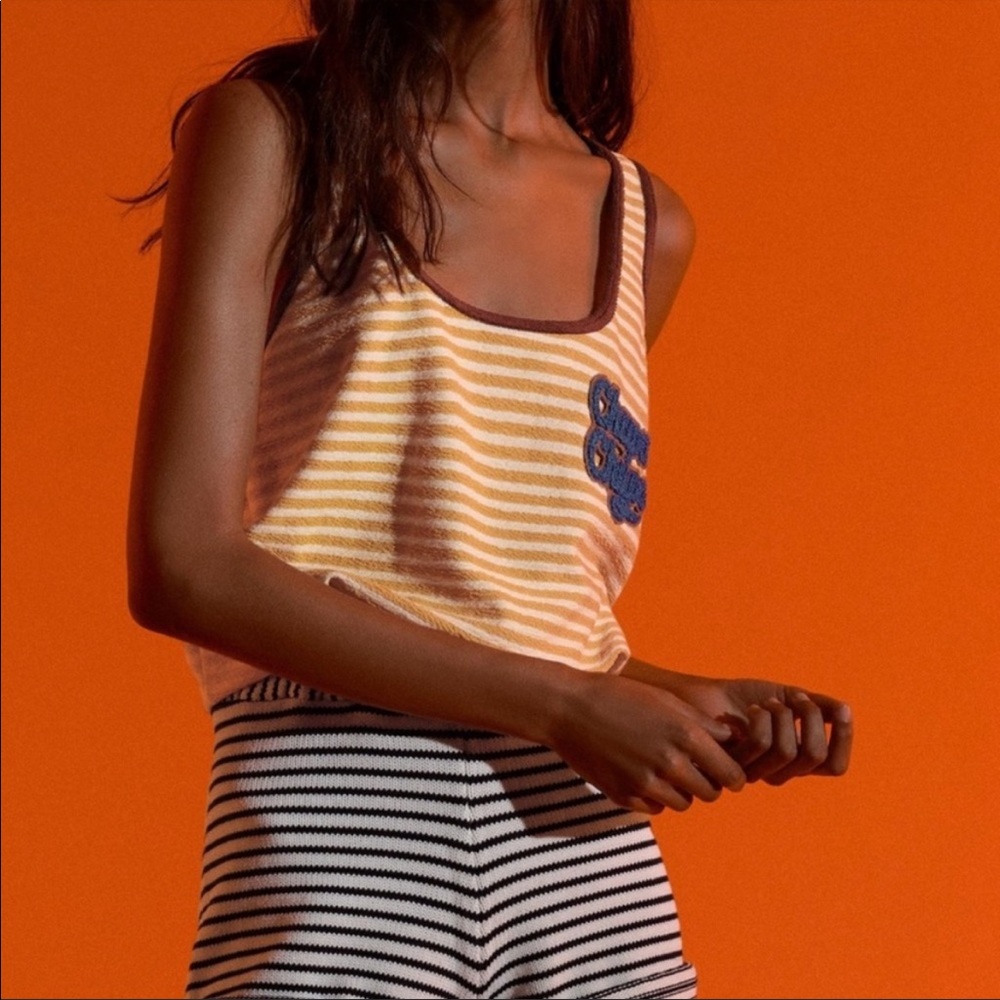 NWOT Zara Retro Terry-Cloth Racerback Tank by Chupa Chups